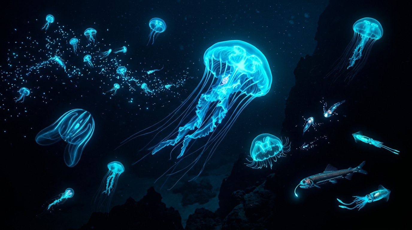 The Hidden Bioluminescence of the Midnight Zone