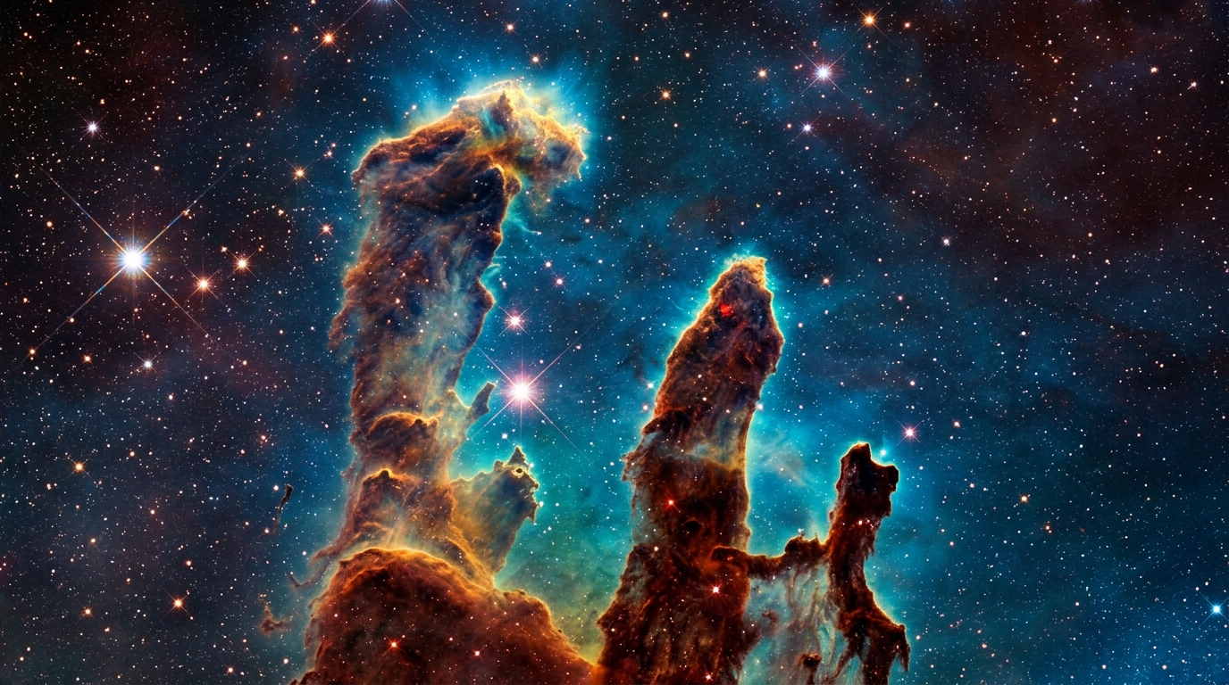 The Pillars of Creation in the Eagle Nebula
